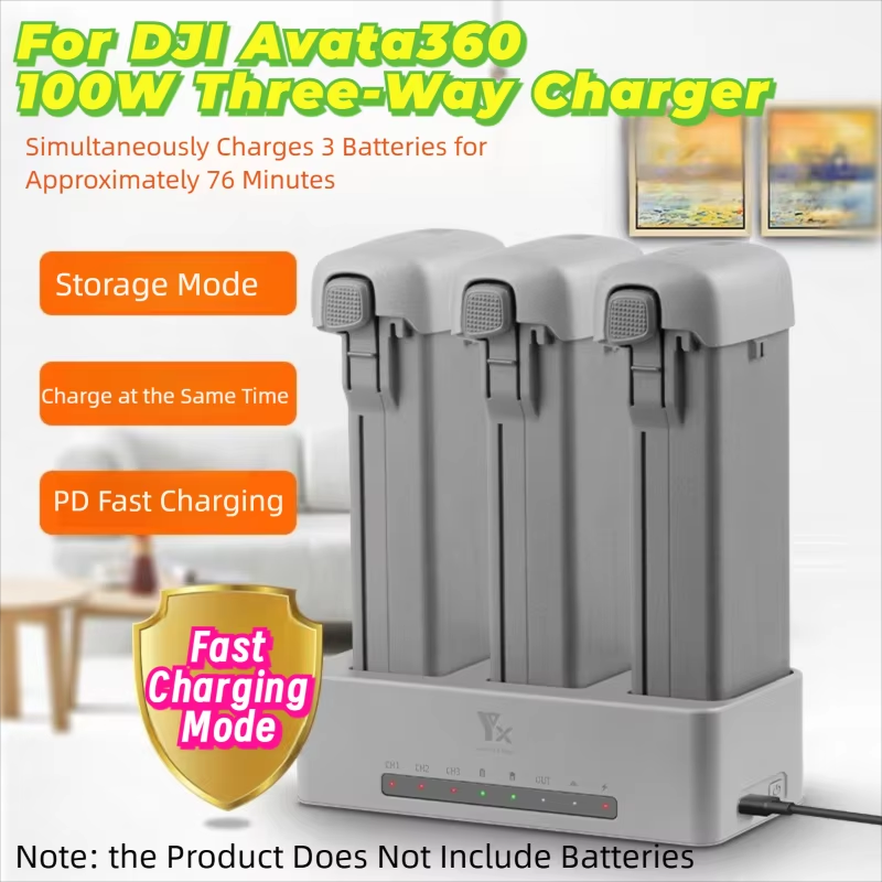 Drone Power Bank - Voor DJI AVATA360 Drone Batterij Drieweg