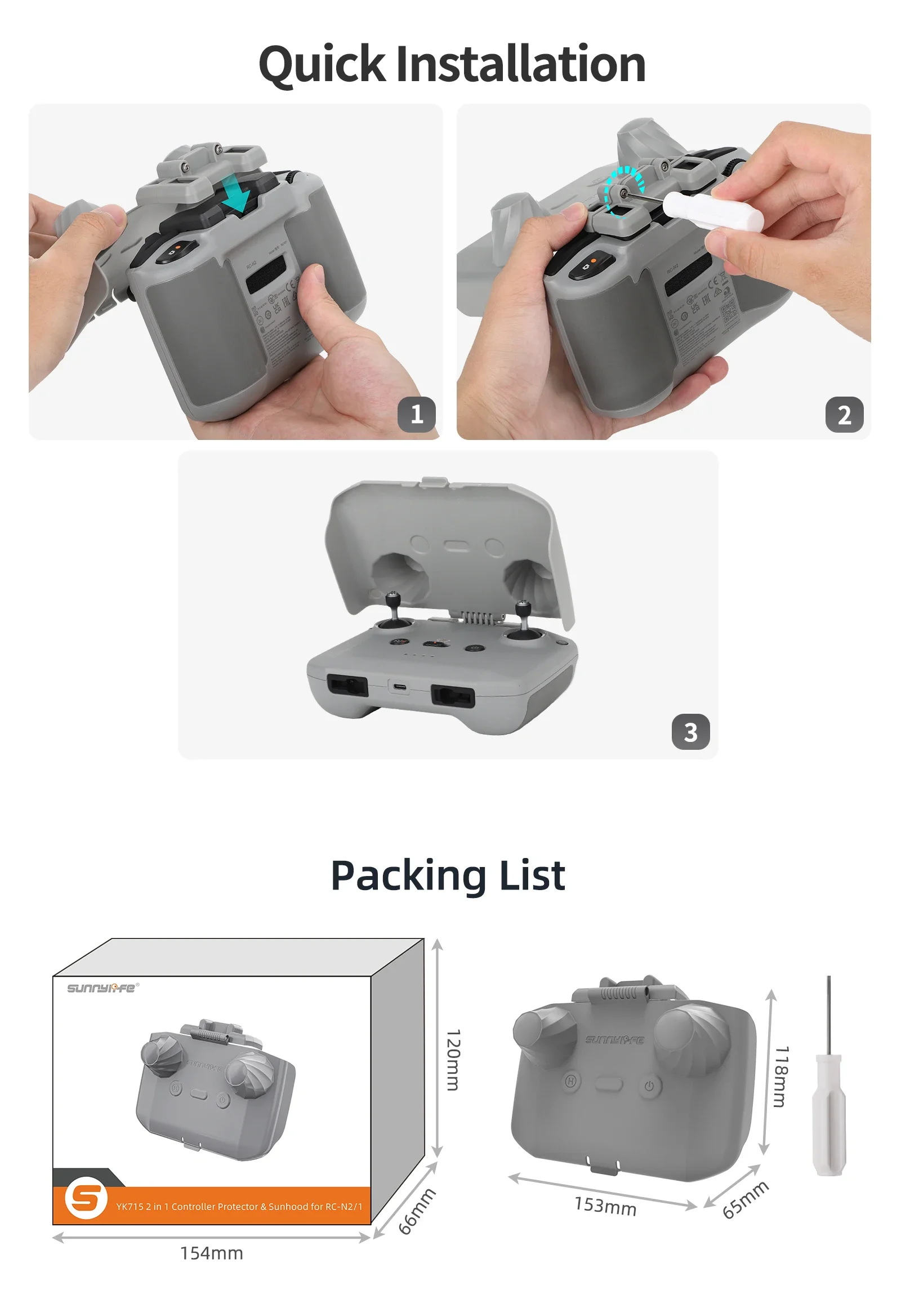 2 in 1 Controller Protector Zo - Drone Sun Shade recensie en prijs